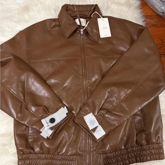 Aritzia Brown Leather Women's Jacket - Picture 3 of 3